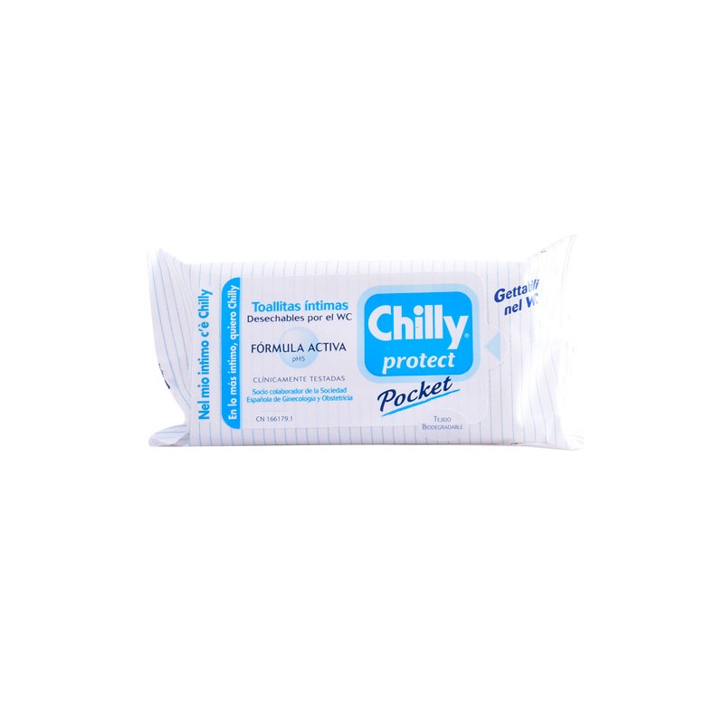 Chilly Delicado Pocket Higiene Íntima Toallitas 12 Toallitas.