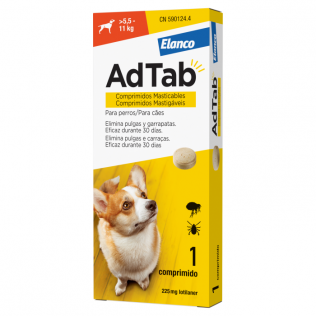 ADTAB 225 MG 1 COMPRIMIDO MASTICABLE PARA PERROS (5,5-11 KG)