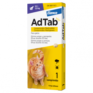 ADTAB 12 MG 1 COMPRIMIDO MASTICABLE PARA GATOS (0,5–2,0 KG)