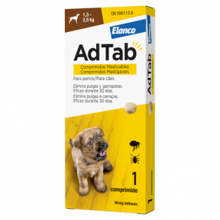 ADTAB 56 MG 1 COMPRIMIDO MASTICABLE PARA PERROS (1,3–2,5 KG)