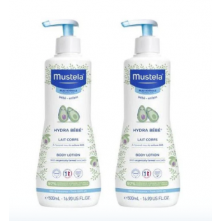 Mustela DUPLO Hydra Bebe Cuerpo 2 x 500ml + REGALO Hydra BB Cara 40 ml