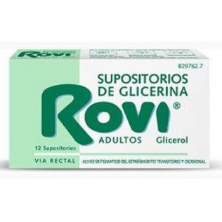 SUPOSITORIOS DE GLICERINA ROVI ADULTOS 2,25 G 12 SUPOSITORIOS