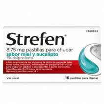 STREFEN 8,75 MG 16 PASTILLAS PARA CHUPAR (SABOR MIEL Y EUCALIPTO)