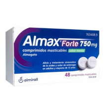 ALMAX FORTE 750 MG 48 COMPRIMIDOS MASTICABLES SABOR MENTA