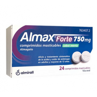 ALMAX FORTE 750 MG 24 COMPRIMIDOS MASTICABLES SABOR MENTA