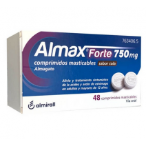 ALMAX FORTE 750 MG 48 COMPRIMIDOS MASTICABLES SABOR COLA