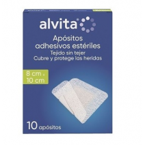 ALVITA ADHESIVO ESTERIL 8X10 CM 10 APOSITOS